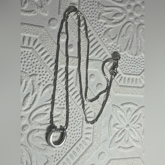 Metalsmith Horseshoe Pendant on Box Chain. Martello Metalsmiths Sterling - Picture 11 of 15